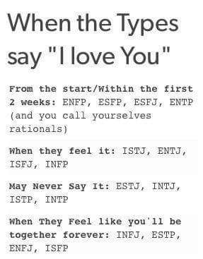 Myers-Briggs MBTI ENTP say love